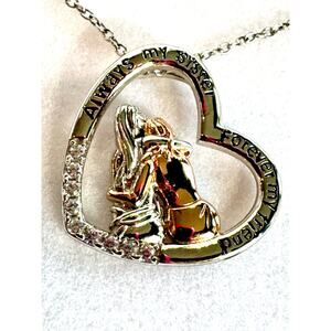 👯‍♀️ Sterling Silver “Sisters” Necklace – 925 – 18” Chain New+ Box – By Popkimi